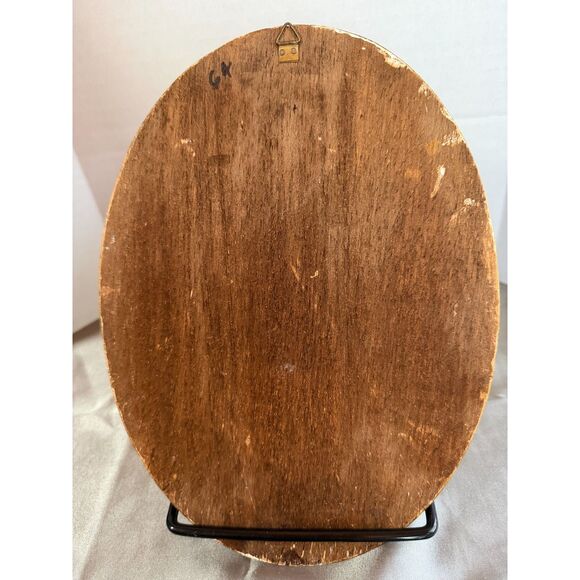 Florentine Gilt Oval Frame w/ Roman Forum Temple of Saturn Print – Italy, 1950s - Picture 6 of 6